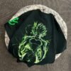 Anime-Themed Graphic Oversized T-Shirt with Neon Green Design