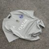 Paris Saint-Germain Soccer Oversized T-Shirt - Light Gray with Club Logos