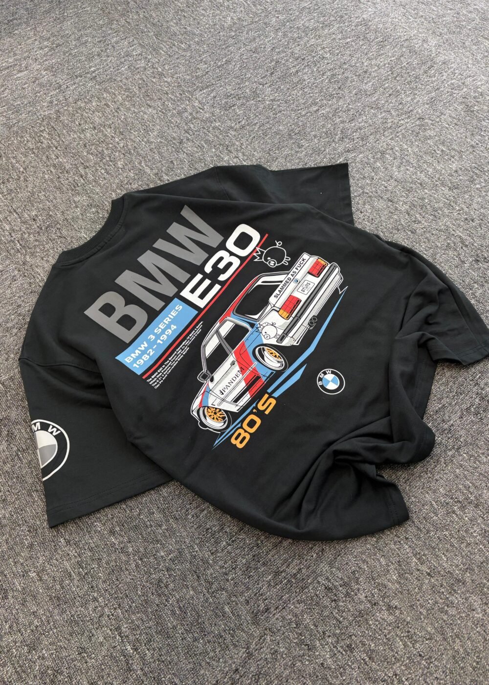 Vintage BMW M3 E30 Graphic Oversized T-Shirt with Classic Car Design
