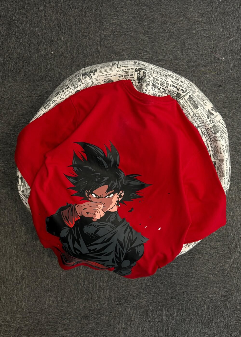 Anime-Inspired Black Hair Character Oversized T-shirt