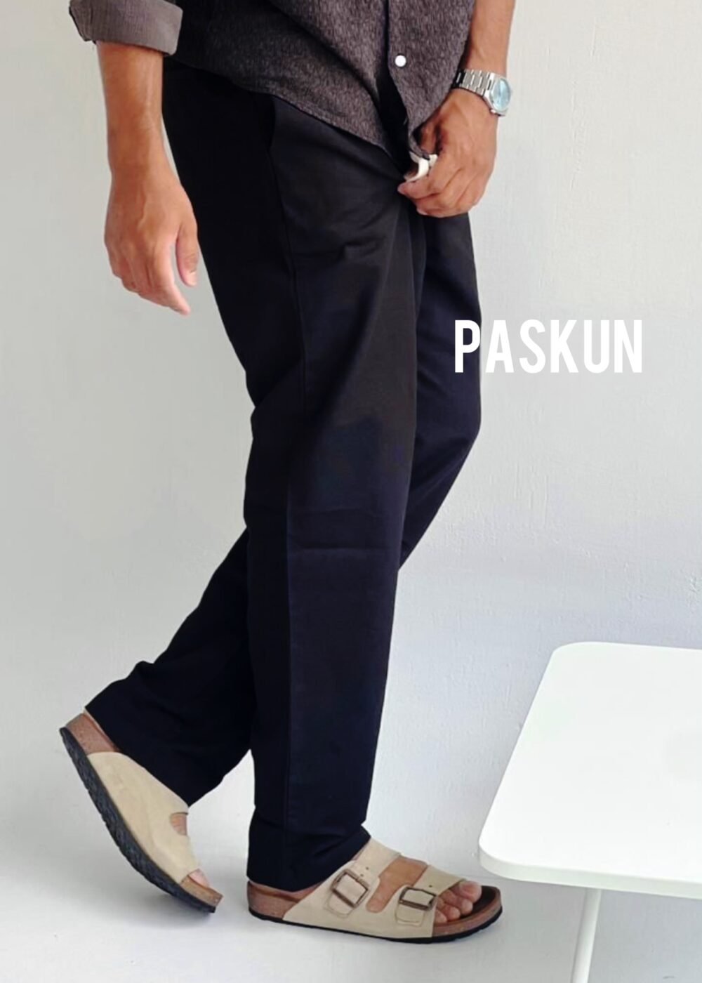 Casual Men's Outfit with Black Trousers
