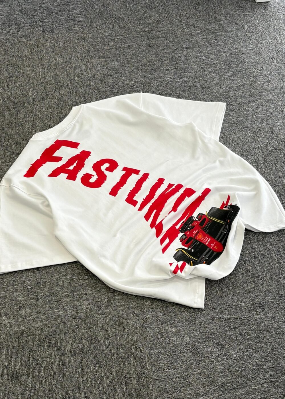 Ferrari FASTLIFE Oversized Graphic Tee – Limited Edition F1 Streetwear