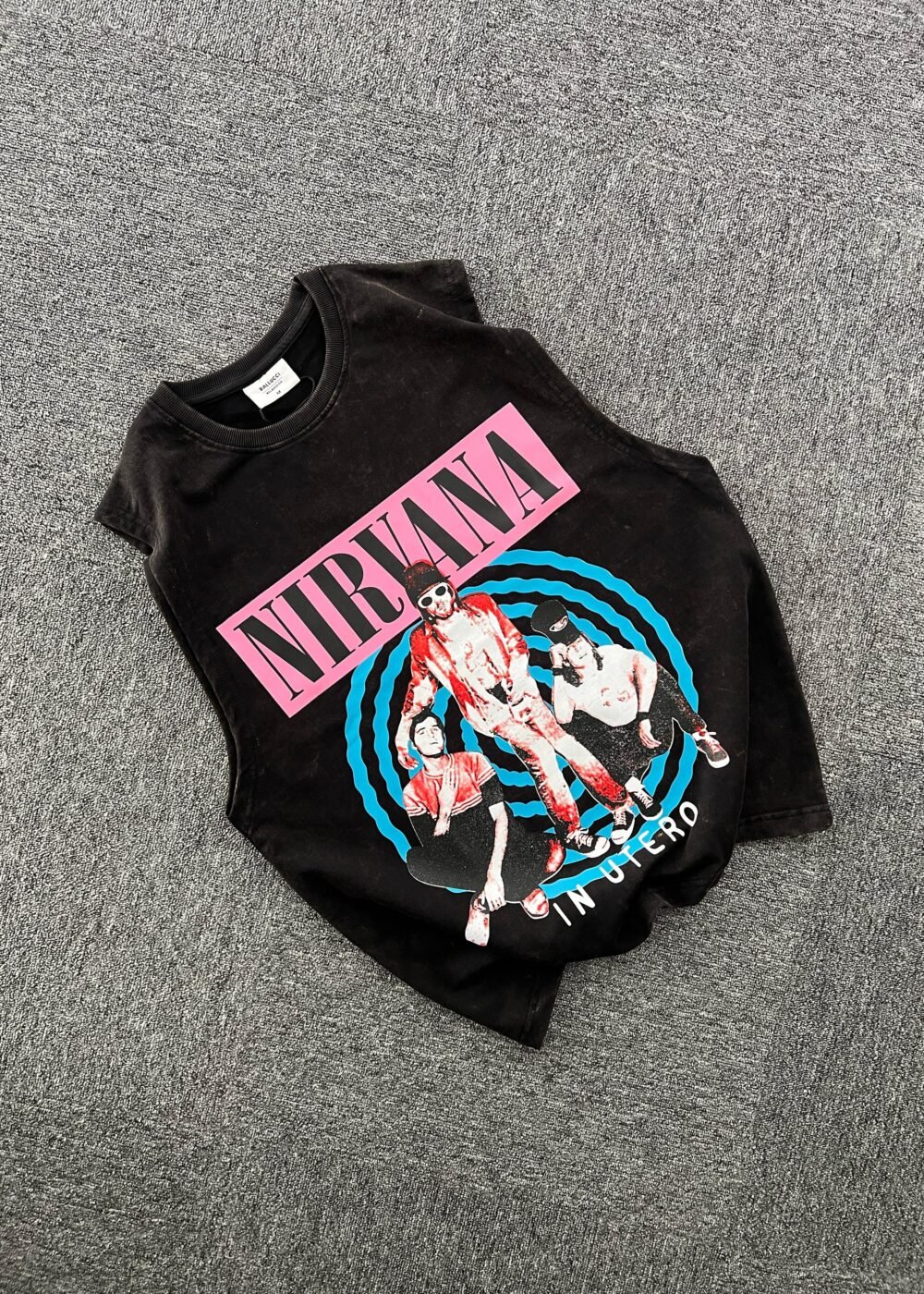 Stylish Boxy Fit Nirvana Band Vest – Vintage Rock Look
