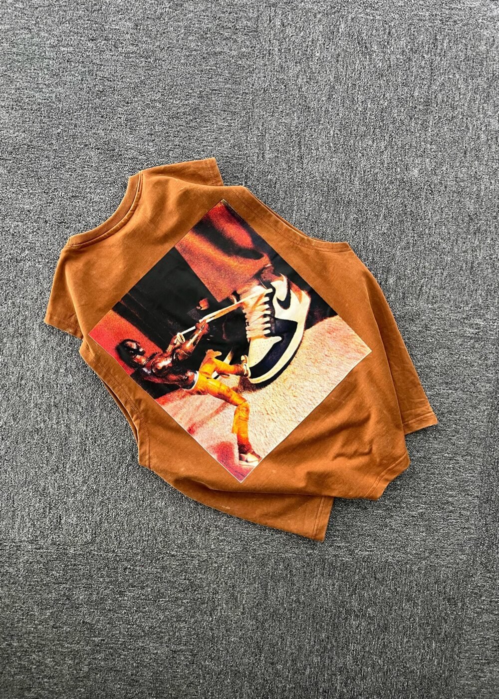 Bruce Vibes Oversized Boxy Tank – Rust Orange Edition