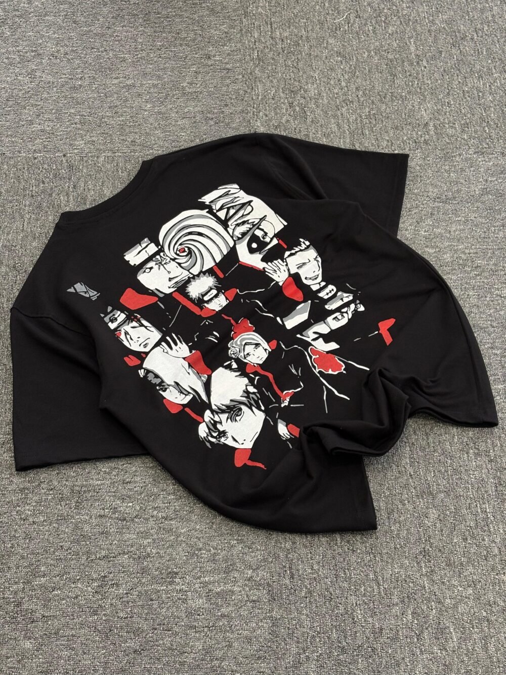 Jet Black Oversized T-Shirt – Yin-Yang Back Print