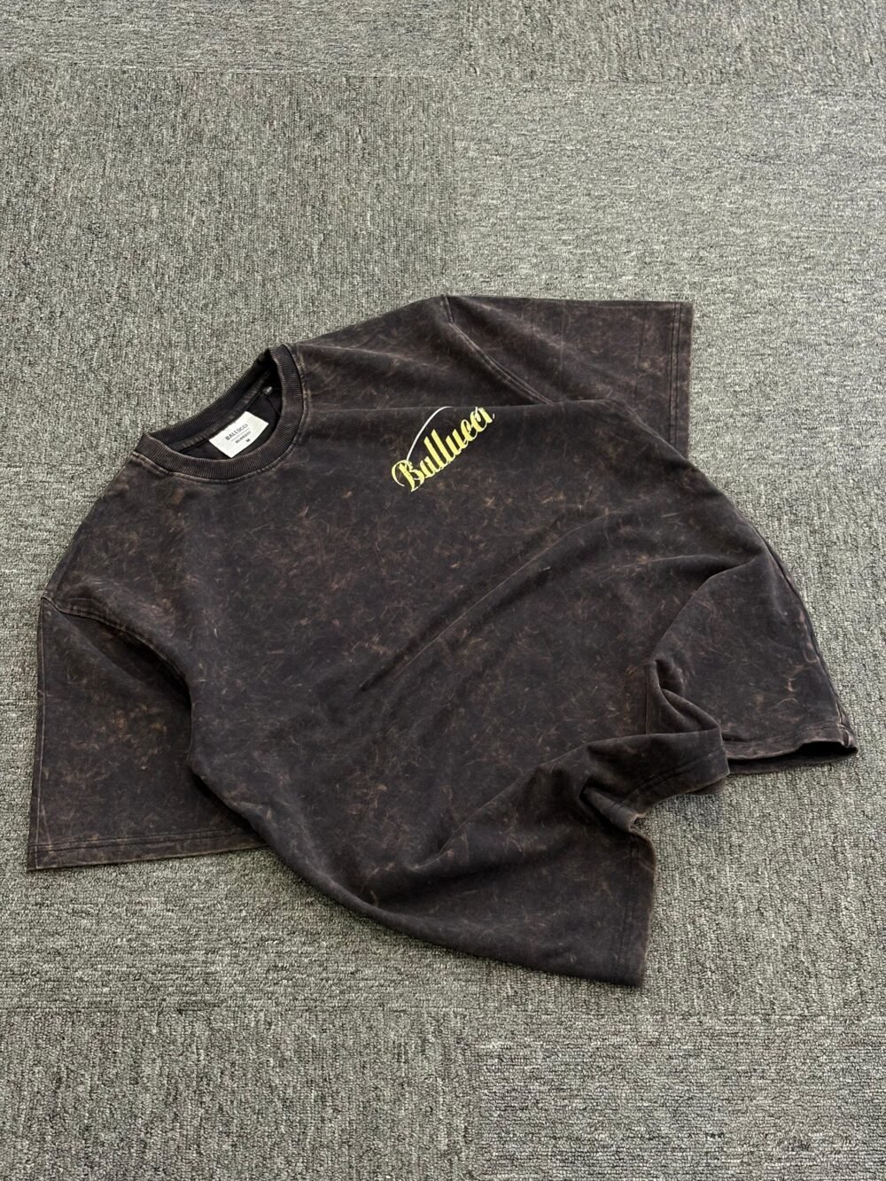 Stormborne - Cloudwashed Grey Acid Washed Oversized T-Shirt - Image 2