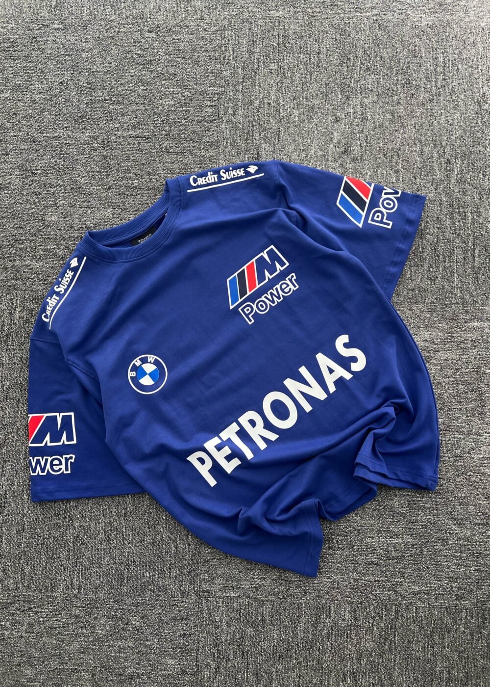 Royal Blue “BMW x Petronas” Oversized Racing T-Shirt