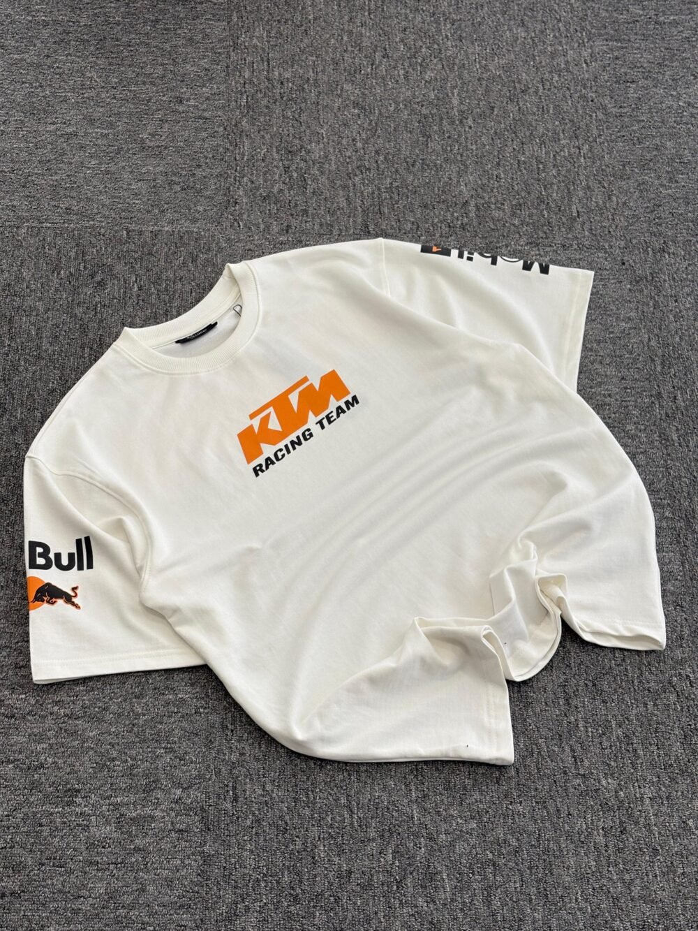 KTM Racing Team Oversized T-Shirt with Bold Orange Logo - Image 2