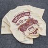 Retro Hell Rider Motorclub T-Shirt with Vintage Custom Chopper Graphic