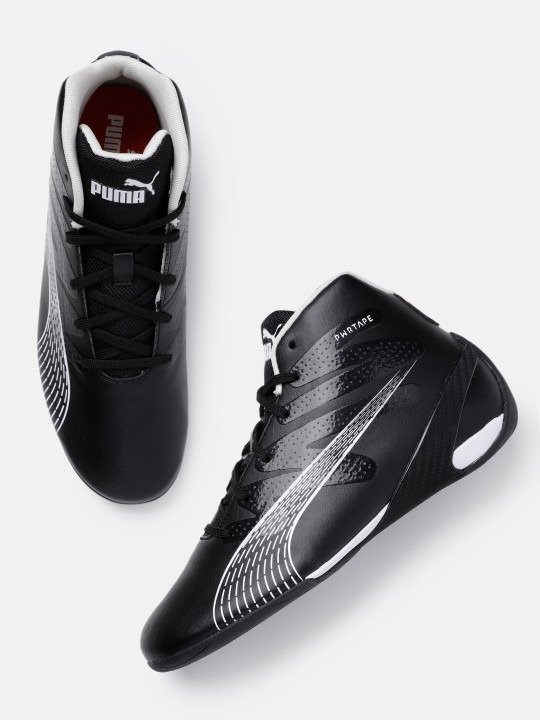PUMA Mercedes-AMG Petronas Kart Cat Mid Sneakers – Black/Silver