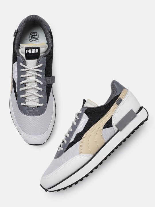 PUMA Future Rider Concrete Jungle Men’s Sneakers – Beige, Grey, Black & White