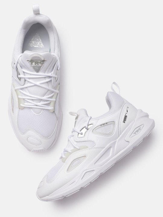 PUMA TRC Blaze Unisex Sneakers – All-White Retro-Futuristic Style with Modern Comfort