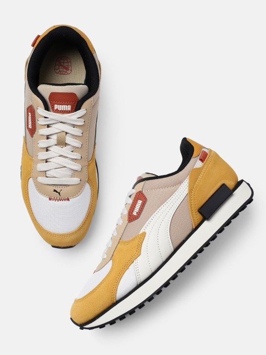PUMA Future Rider Override Men’s Sneakers – White, Honey Mustard & Beige