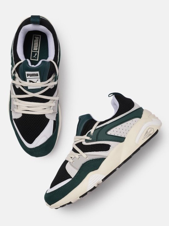 PUMA Trinomic XS-7000 Retro Unisex Sneakers – Green & White