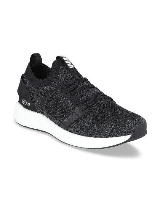PUMA Black Knit Runner Sneakers