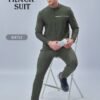 Technosport Men's Beetle Green Track Suit – Premium Slim Fit (TS1)