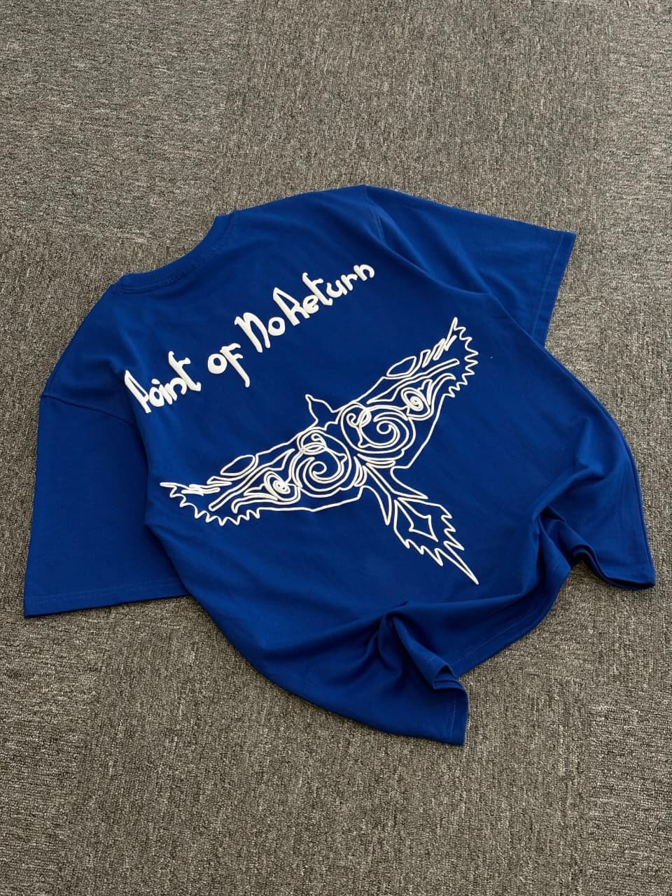 Point of No Return Oversized Graphic T-Shirt (Blue)