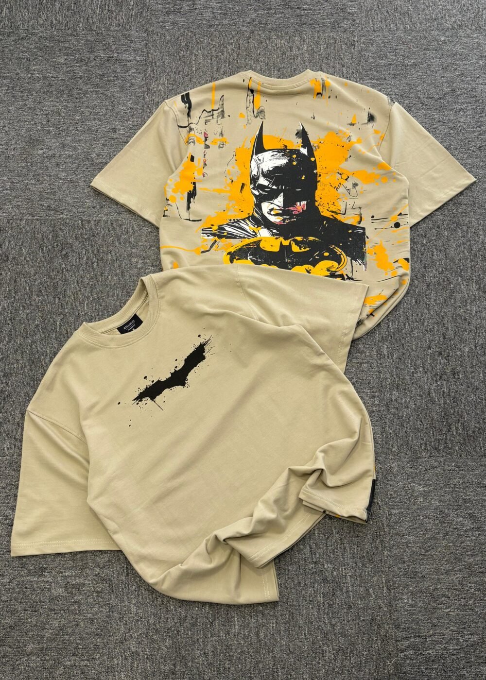 Batman Oversized Streetwear T-Shirt (Beige)