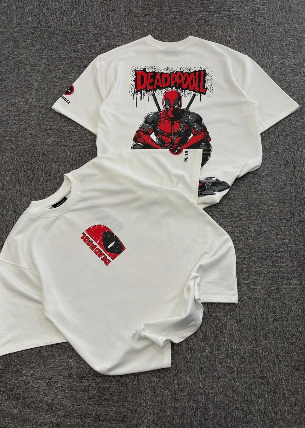 Deadpool Oversized Graphic T-Shirt (White)
