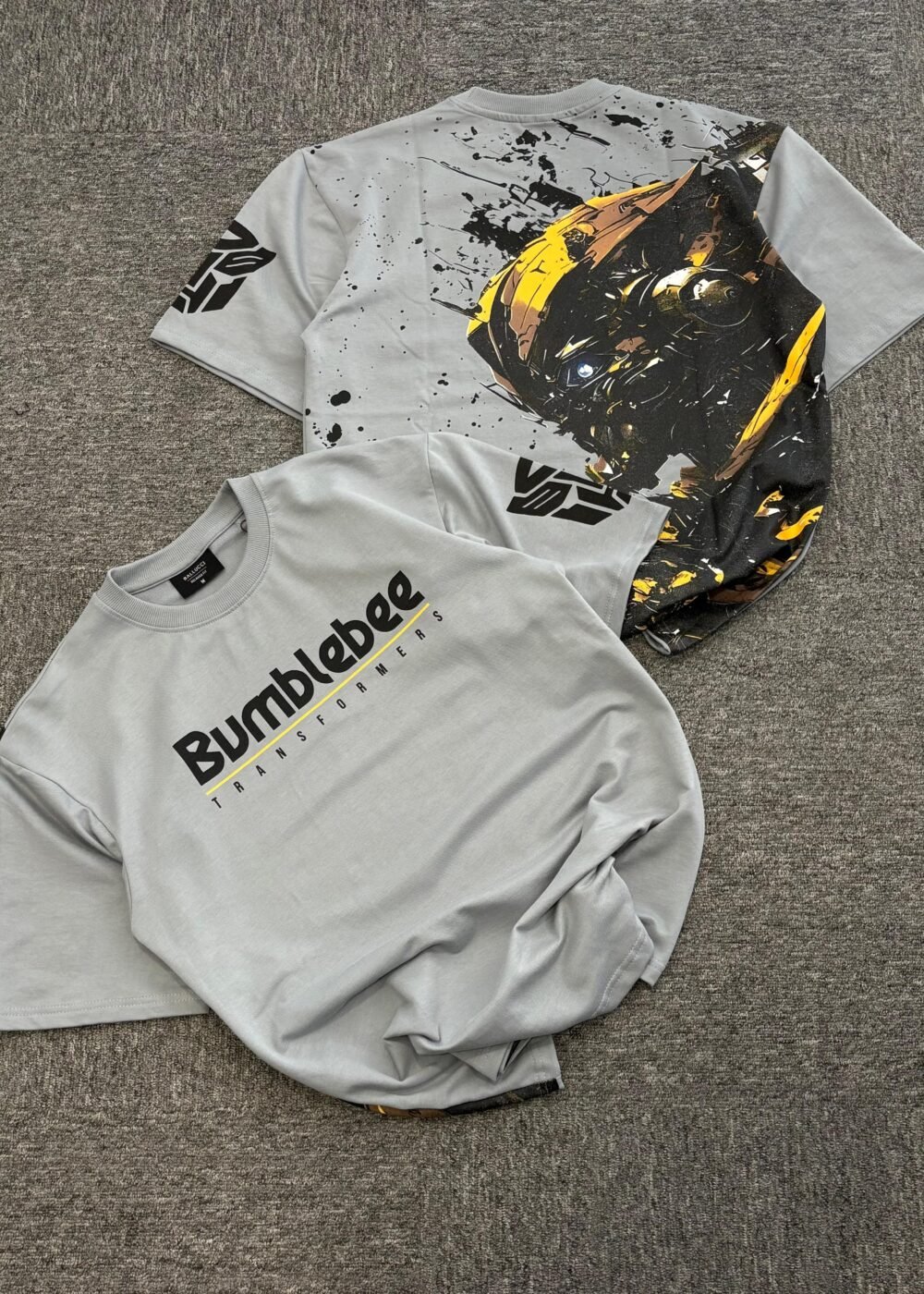 Transformers Bumblebee Oversized T-Shirt (Grey)